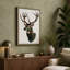 Stately Deer Geometric - Wrapped Canvas-1112585948-1112585945