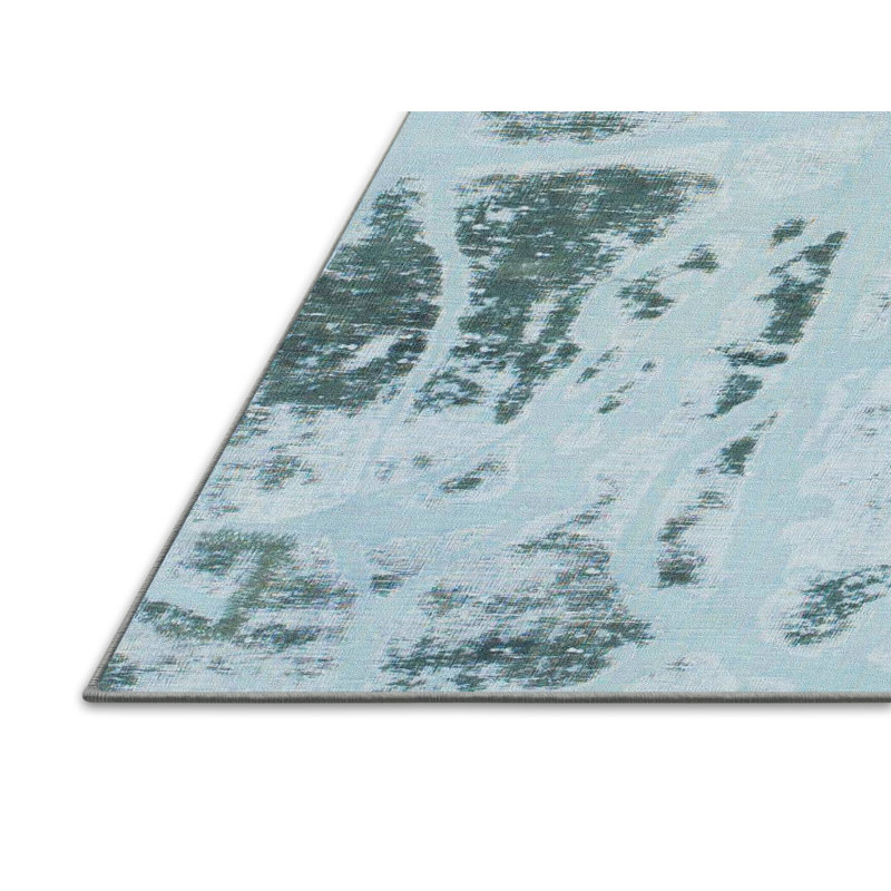 Tapis décoratif multicolore à motif abstrait, Rectangle de 5 pi x 8 pi