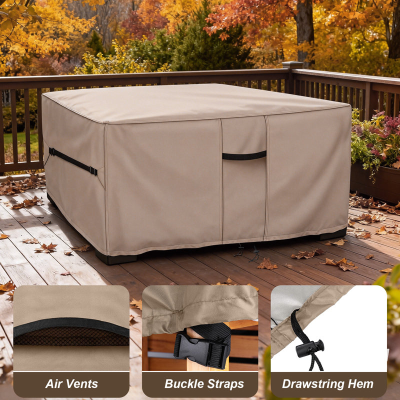 600D Waterproof Rectangular Patio Heavy Duty Furniture Set Cover, 98.03" H x 98.03" W x 27.95" D