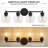 Matte Black Vanity Light Fixture With Clear Glass Shades, 4-Light Bathroom Lighting For Mirror, Stairs, And Kitchen, Industrial Modern Design