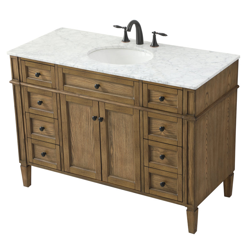 Ensemble de meuble-lavabo simple 48 "Rivers, Bois flottant