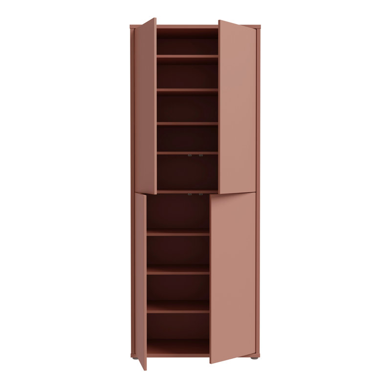 Alice Springs 16 Pair Shoe Storage Cabinet, Orange