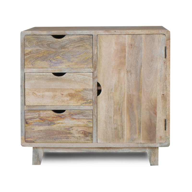 Paquette Solid Wood 90cm W 3 - Drawer Chest of Drawers