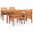 Square 4 - Person Dining Set with Cushions-545941527-545941526
