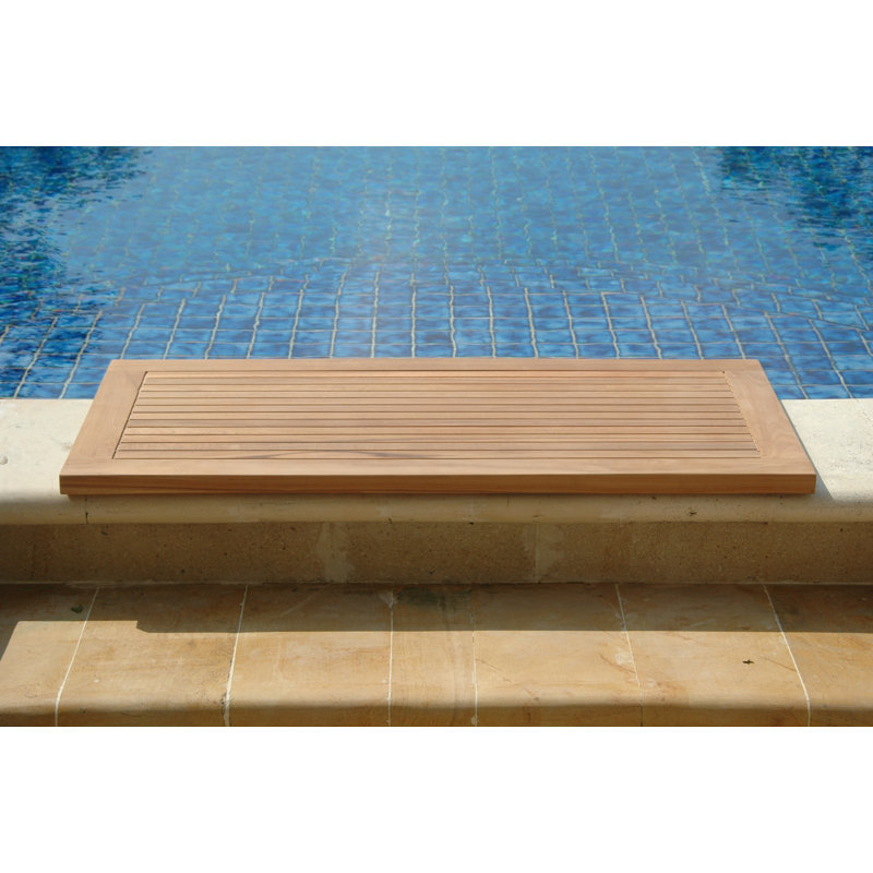 Stogner Teak Non-Slip Bath Mat