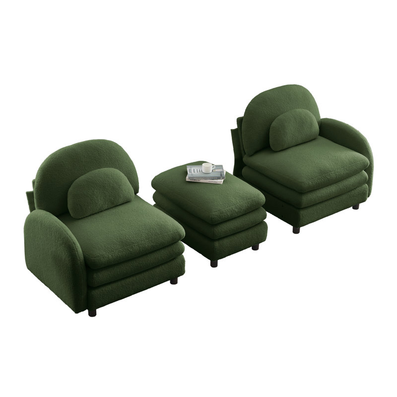 Cloud Soft Sectionals Teddy 2 Seat Modular Modern Sofa For Home