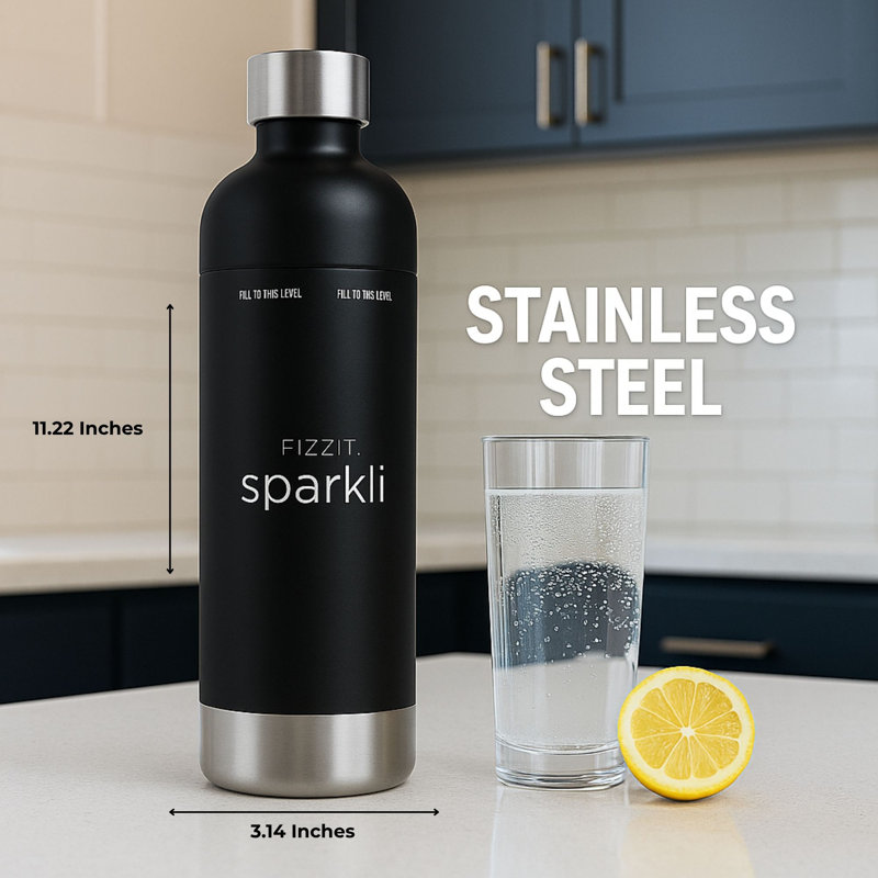 Bouteille d'eau FizzIt, Noir