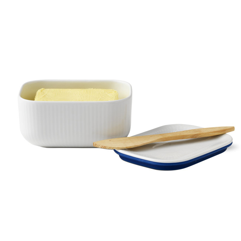 Royal Copenhagen White Fluted Butter Dish