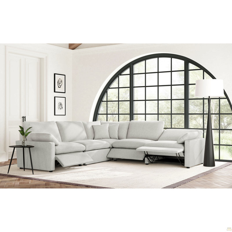 Canapé modulaire inclinable électrique 5 pièces Hollander