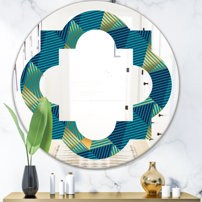 Miroir mural Quatrefoil Luxury and VII Eclectic, H 23,6 po x l 23,6 po
