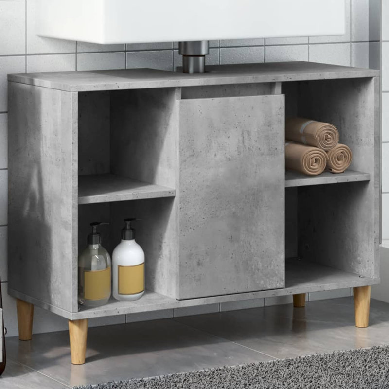 Ruenell Bathroom Cabinet, Concrete Grey