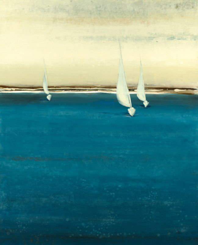 Almost Home III - impression, Image au pinceau gel, H 58 po x l 47 po