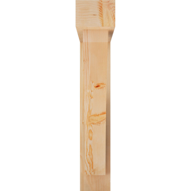 Thorton Block Bracket with Offset Brace, 34 x 30, 6"W Douglas Fir (Rough Sawn)