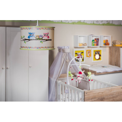 Myra 1 - Light White Drum Pendant