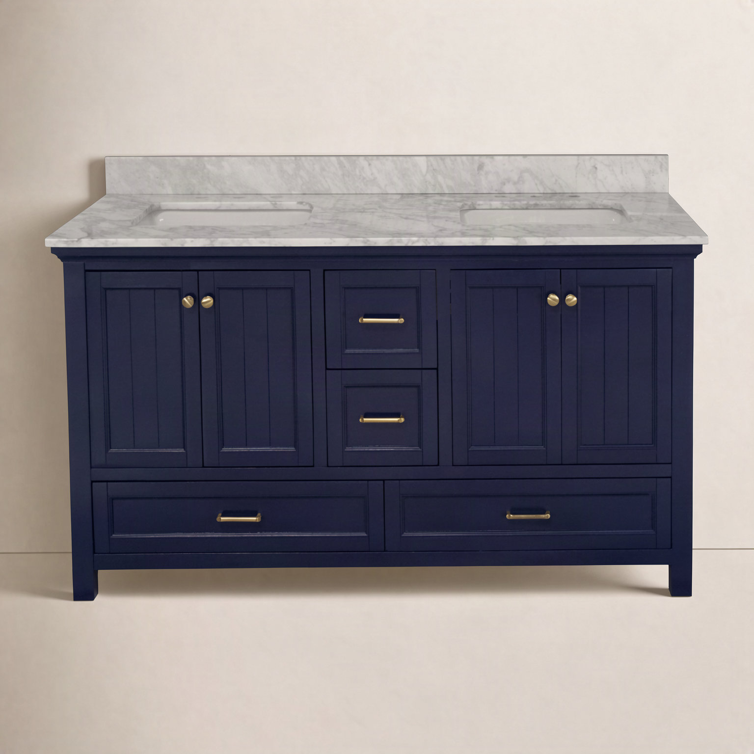 Maven 60'' Double Bathroom Vanity, Royal Blue