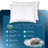 Serta Down Illusion Cotton Cover Bed Pillow, Down Alternative Balanced Support, 2 pack, Jumbo in White -138898870-53000487