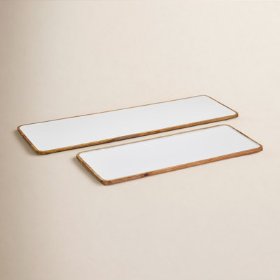 Grazing Soiree Hand-Crafted Set Of 2 Long Serving Tray / Platter