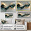 Marbre émeraude fractal, vagues océaniques II - art abstrait sur toile marbrée-577889802-577889910-577889905