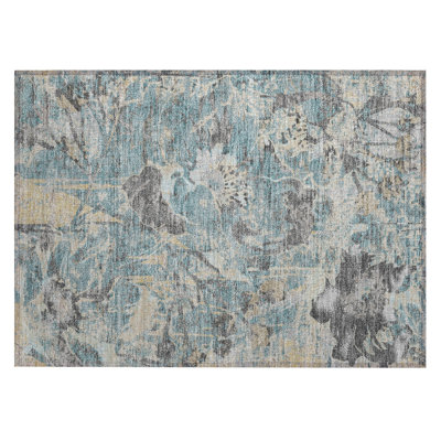 Machine Washable Indoor/Outdoor Chantille ACN2929 Floral Rug