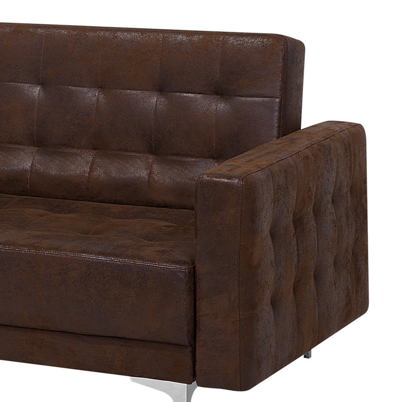 Finnegan 5 Seater Faux Leather Sofa Bed, Left Hand Facing