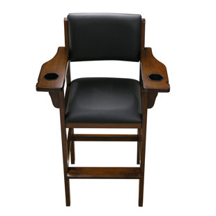 Upholstered Counter Stool with Solid Wood Frame
