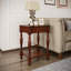 Table d'appoint en bois massif avec tiroir et tablette de rangement Halleli