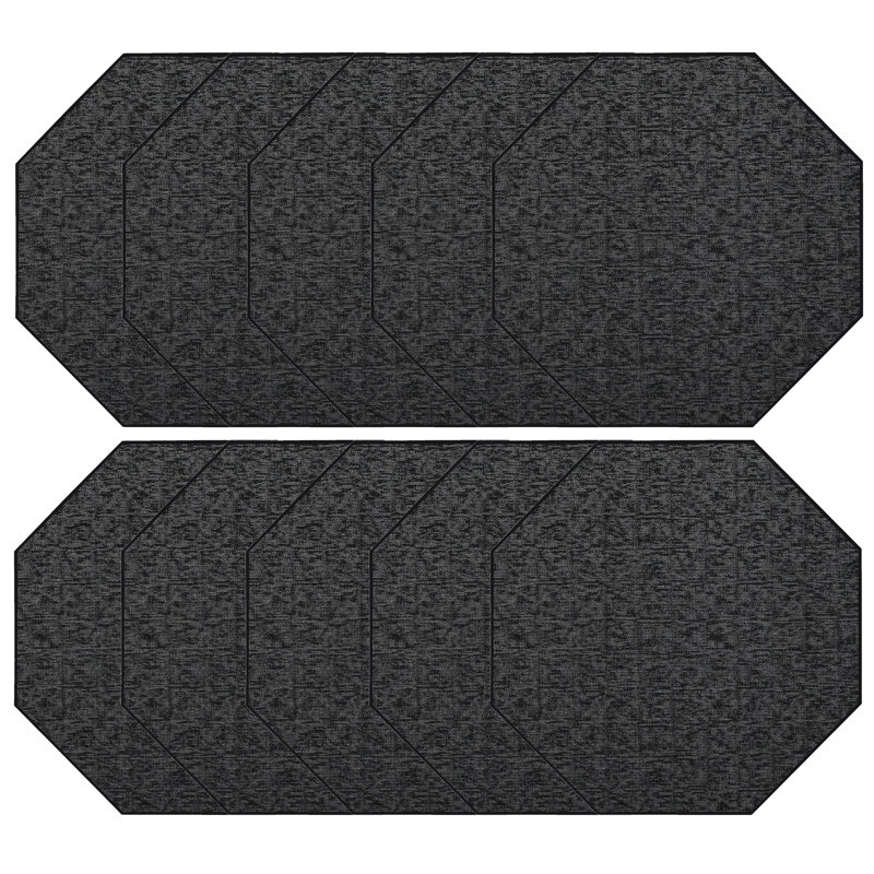 Ensemble de tapis intérieur / extérieur en nylon touffeté à la machine Cavins, Octogone 3 pi