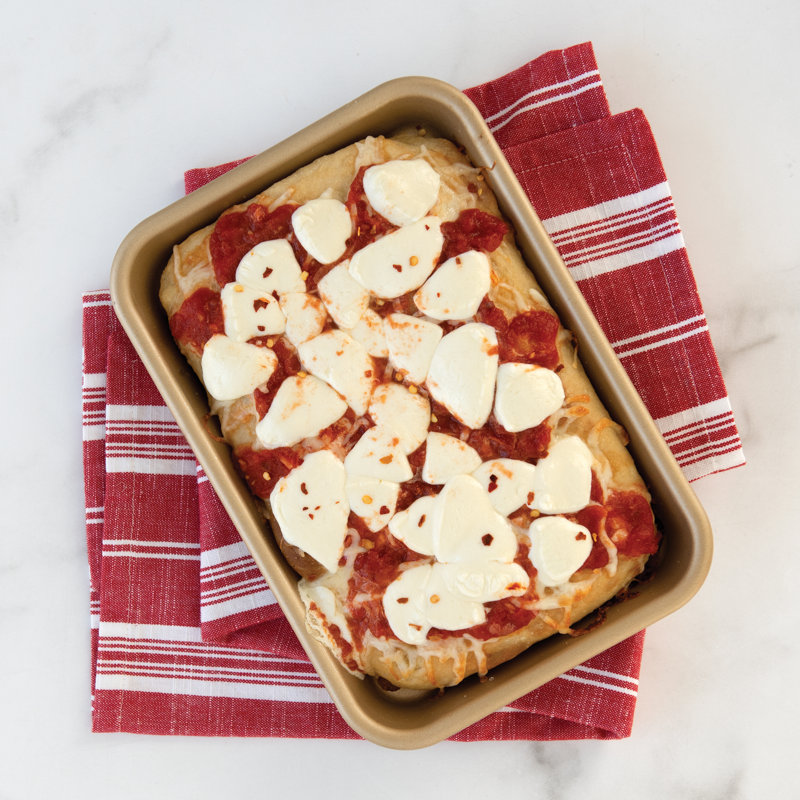 Compact Gold Aluminum Nonstick Eighth Sheet Pan