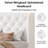 Wingback Velvet Upholstered Bed With 2 Farmhouse Nightstands – 3-Piece Bedroom Set-477397111-477397065