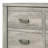 Kalonda 59 Inch 6 Drawer Dresser, Silver Metal Bar Handles, Wood Grain Gray