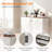 Queen Size Murphy Bed Cabinet with Charging Station & Drawers, White-2113823480