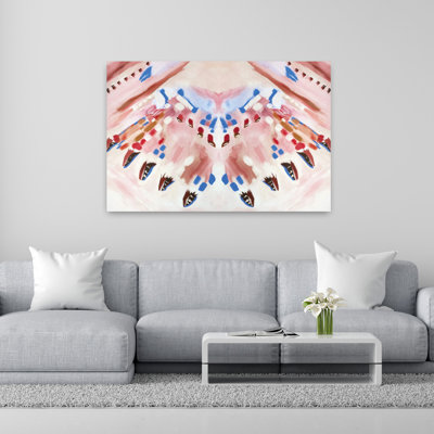 Art contemporain contemporain abstrait rose audacieux