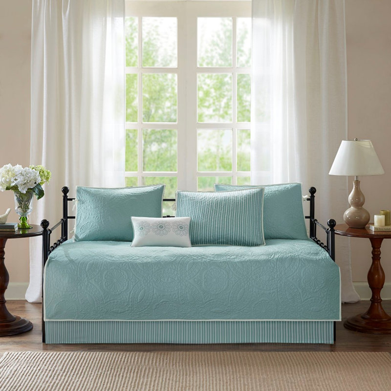 Ensemble de literie réversible élégant, confort en coton, style classique pour la maison