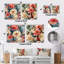Cremeans - Ensemble de 2 reproductions d'art murales murales florales en métal-102681226