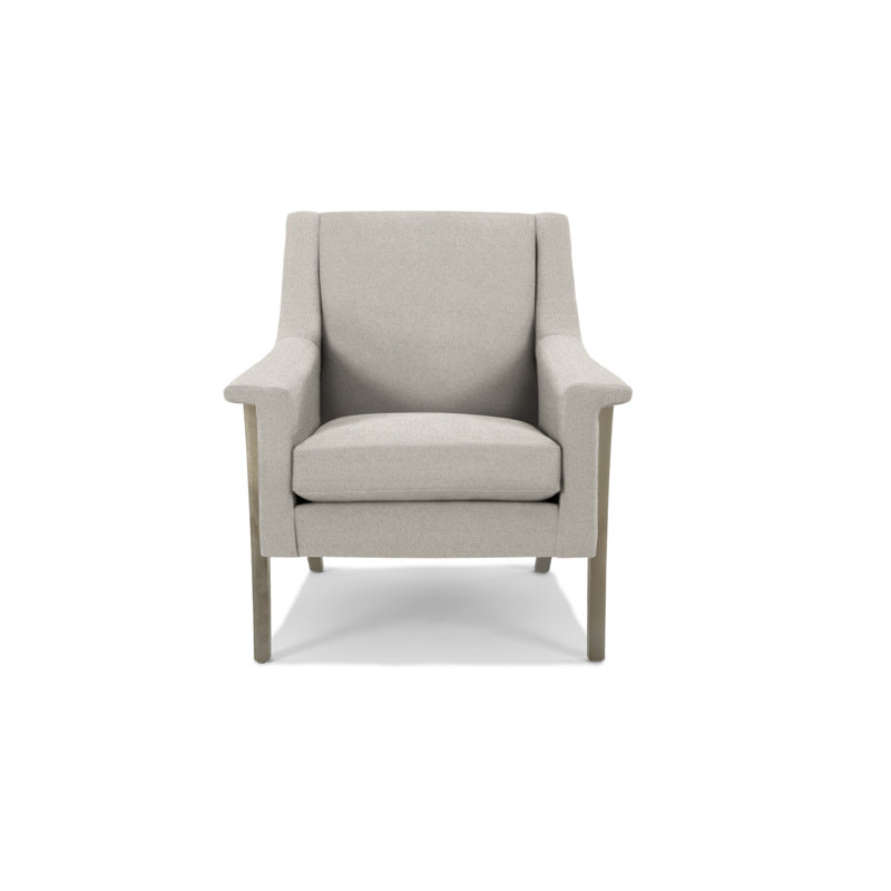 Fauteuil Arlo, Bois flottant, Mélange de polyester orge