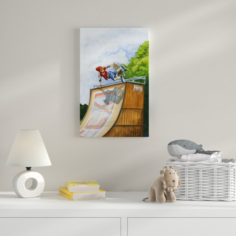 « grave hangtime », art sur toile, H 19 po x l 12 po x P 2 po
