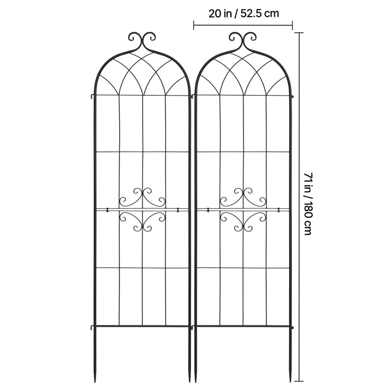 20 W, 180.3cm H x 50.8cm W x 1.3cm D
