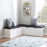 Banc de coin rembourré avec rangement caché Selby