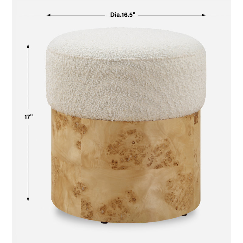 Swirls Round Cube Ottoman