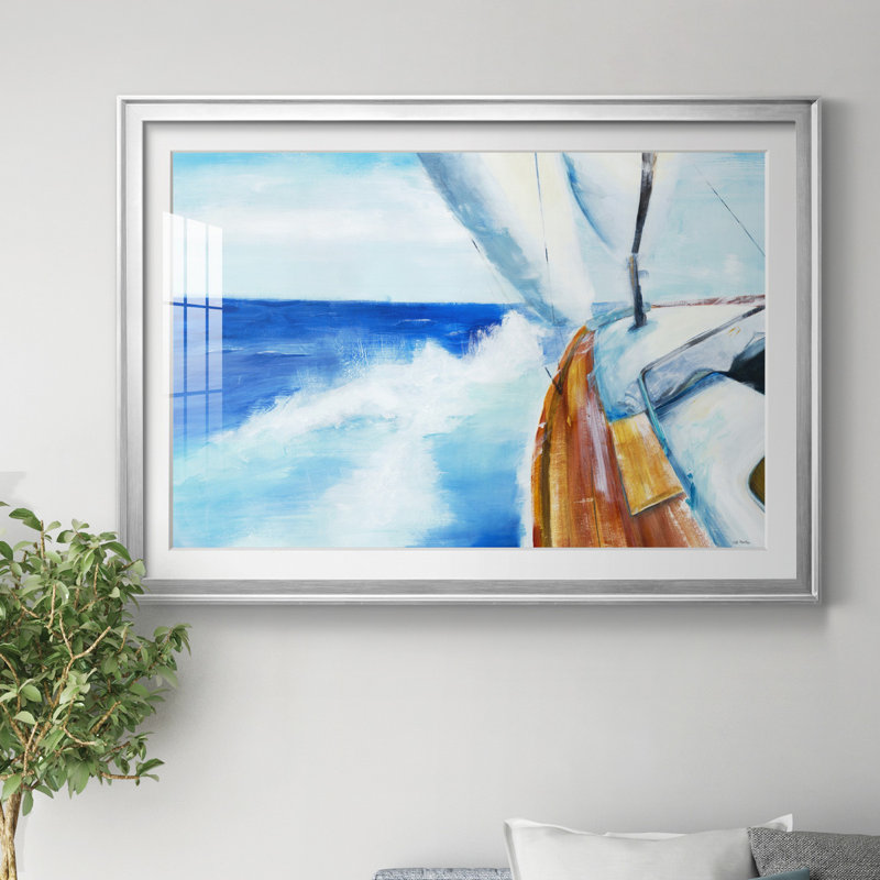 «Heeel On A Sunny Day», reproduction d'art sur papier, Encadrement argenté, H 30,5 po x l 42,5 po x P 1,5 po