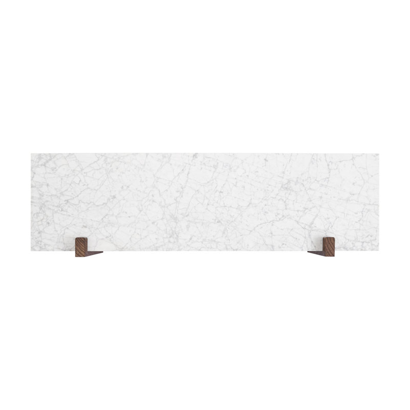 Corbel Shelf, Long, White/Dark Stained Oak