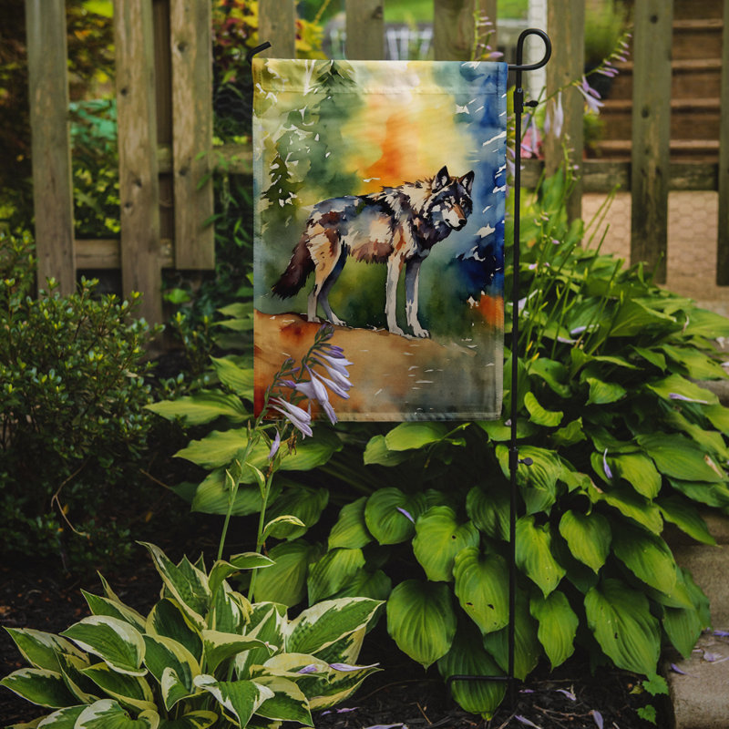Drapeau de jardin loups loups