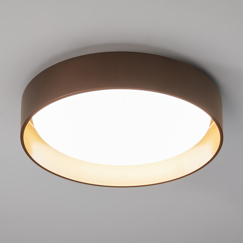 Plafonnier encastré 1 lumière DEL, Café, H 4,53 po x l 17,72 po x P 17,72 po