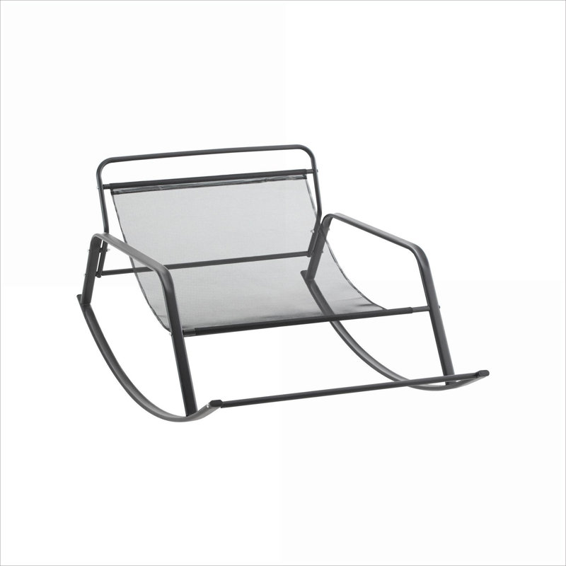 Chaise berçante inclinable en cuir BEIMO