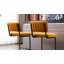 Ambrine 62.5cm H Counter Stool Features Velvet Thick Padded Seat and Black Steel Frame with Footrest-2113440630-2113440633