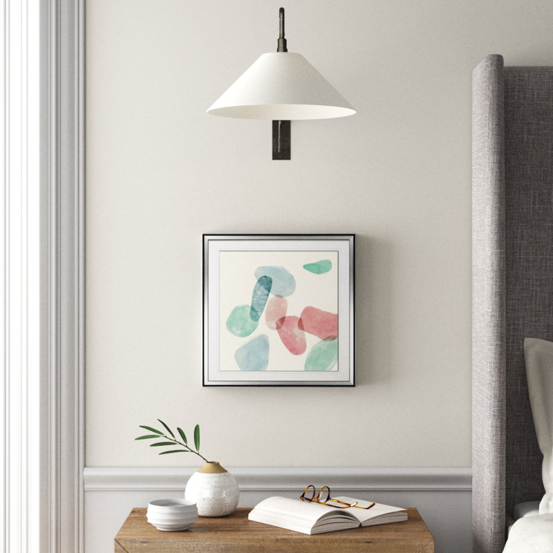 « the the lights i », peinture, H 16 po x l 16 po x P 1,5 po, Encadrement argenté