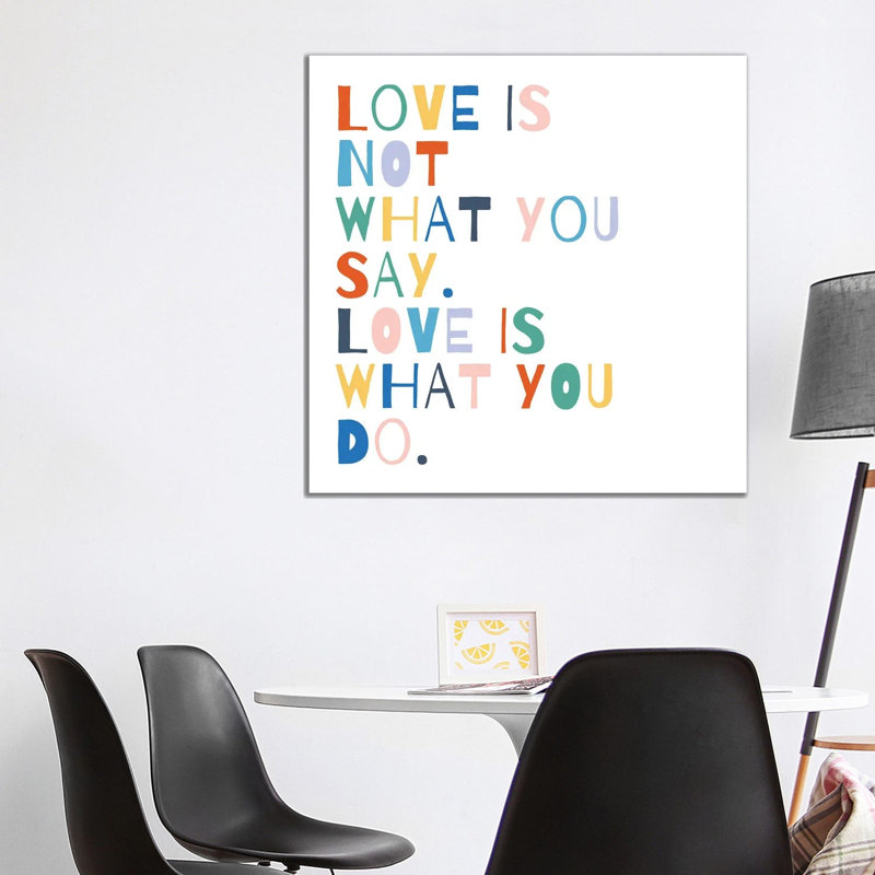 Rainbow Words I by Moira Hershey - Print on Canvas, Wrapped Canvas, 66.04 cm H x 66.04 cm W x 3.175 cm D