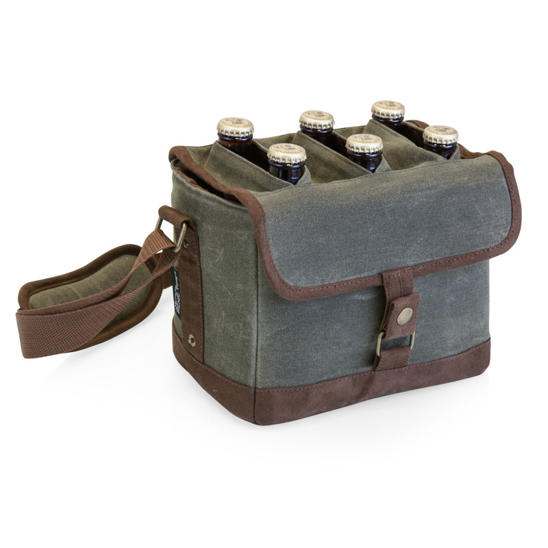 Panier à bière avec ouvre-bouteille, Vert / Brun