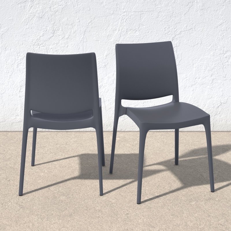 Burt Outdoor Stacking Dining Side Chair & Reviews | AllModern