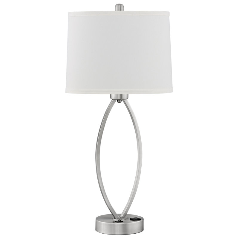Lampe de table argent 26 "avec sortie Dream collection